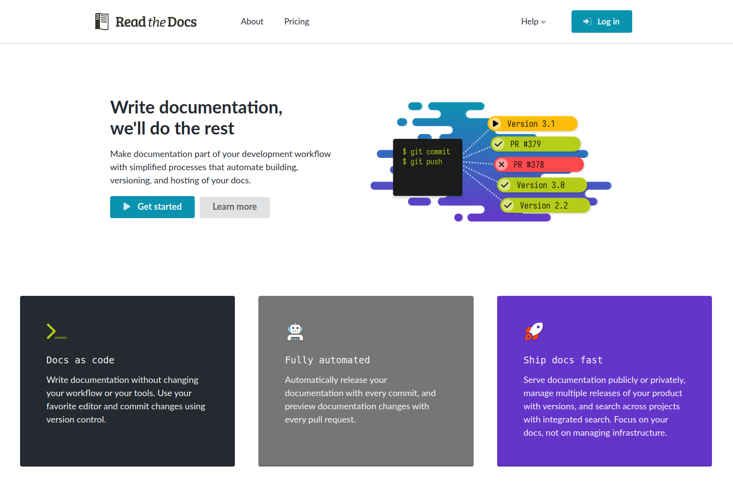 A screenshot of our beautiful new website